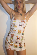 Sweet Animal Print Cami Mini Dress