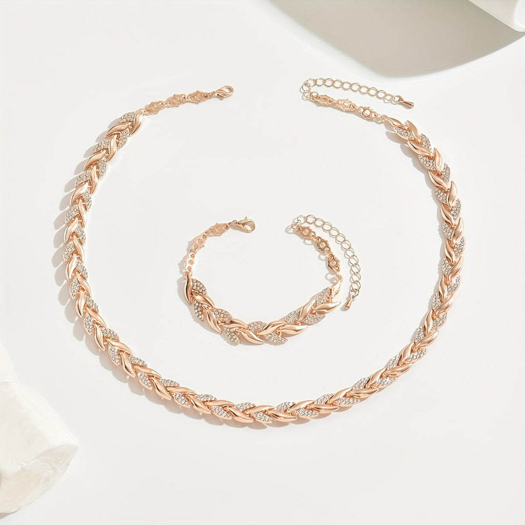 Sheila - Elegant Glass Rhinestone Fish Tail Set