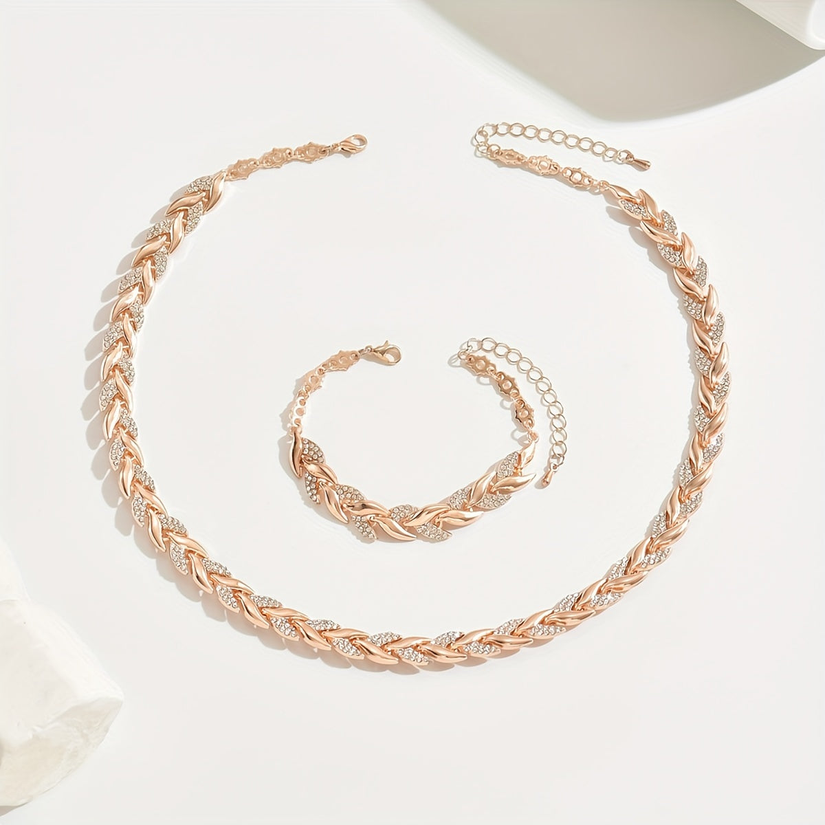 Sheila - Elegant Glass Rhinestone Fish Tail Set