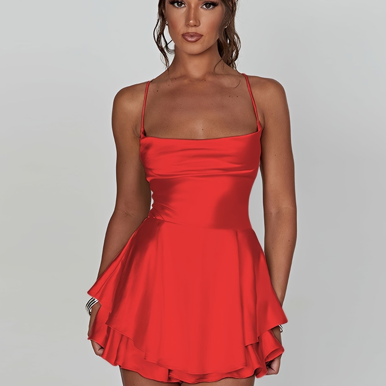 Ruched Fit and Flare Homecoming Dress
