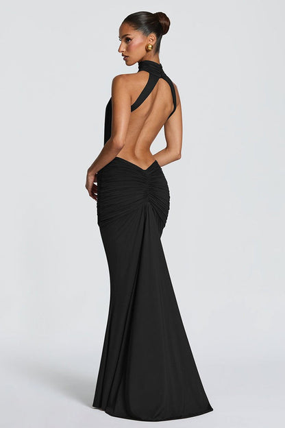 Sophisticated Backless Mermaid Fit Maxi Dress