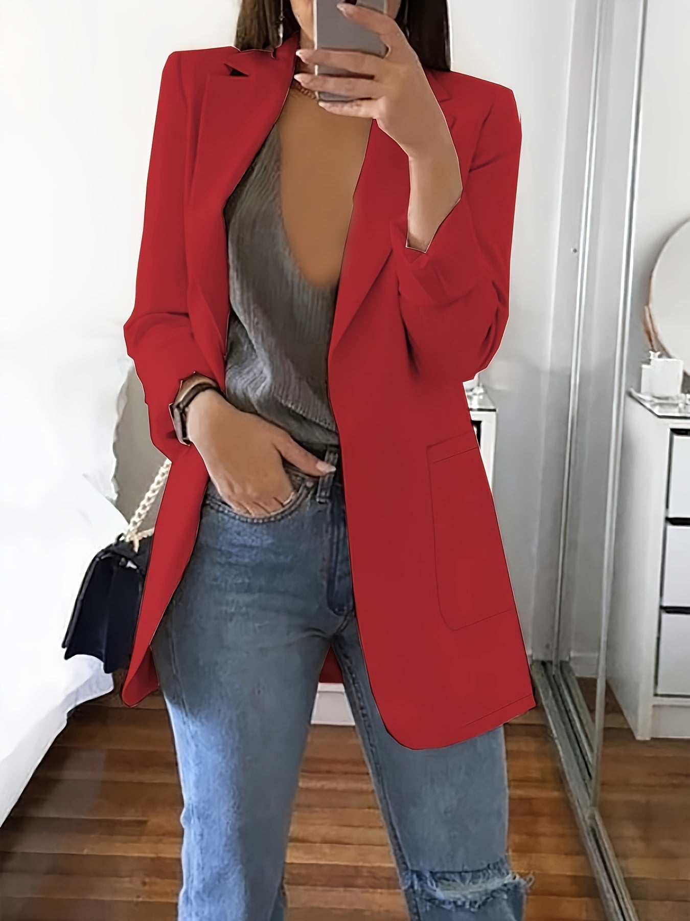 Elegant Tailored Longline Blazer for Business