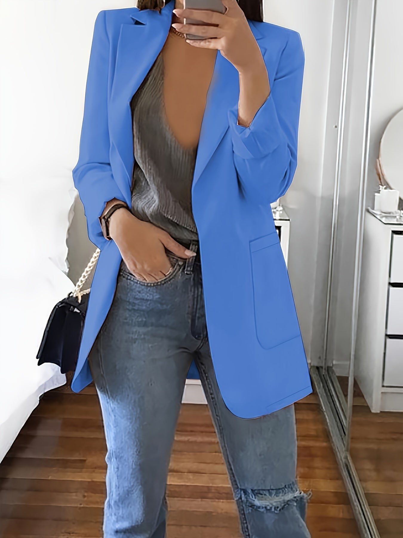 Elegant Tailored Longline Blazer for Business