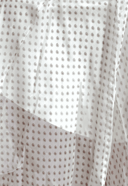 Elegant Irregular Draped Polka Dot Maxi Skirt