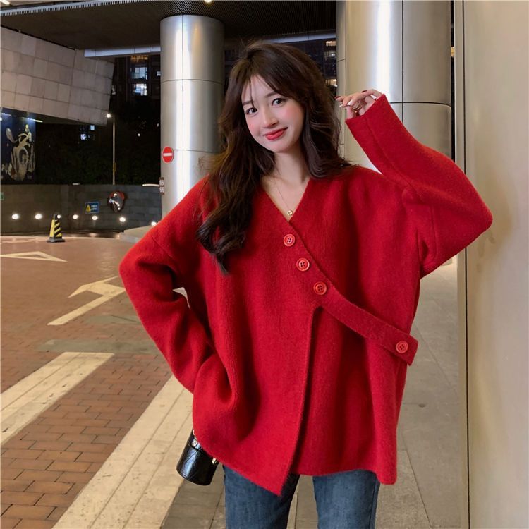 V-Neck Solid Simplicity Office Lady Autumn Knit Cardigan
V-Neck Stable Minimalist Professional Woman Fall Knit Cardigan – view 9