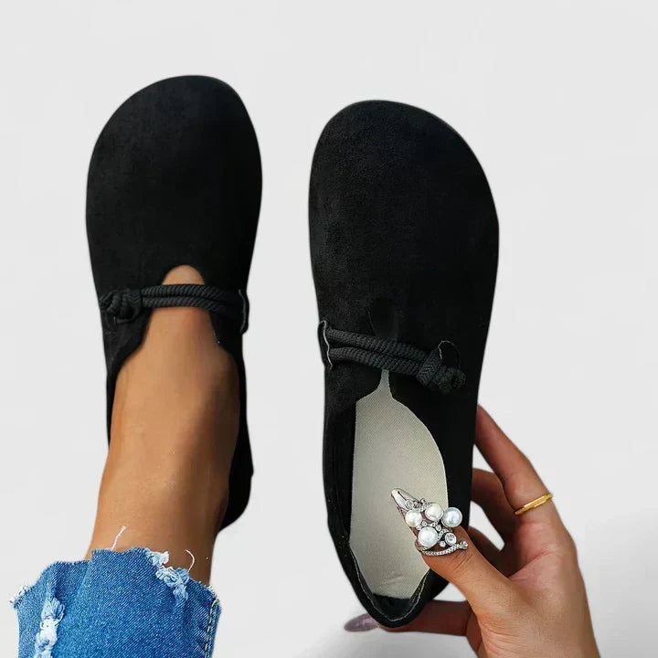 Suede Rope Tie Flat Casual Loafer