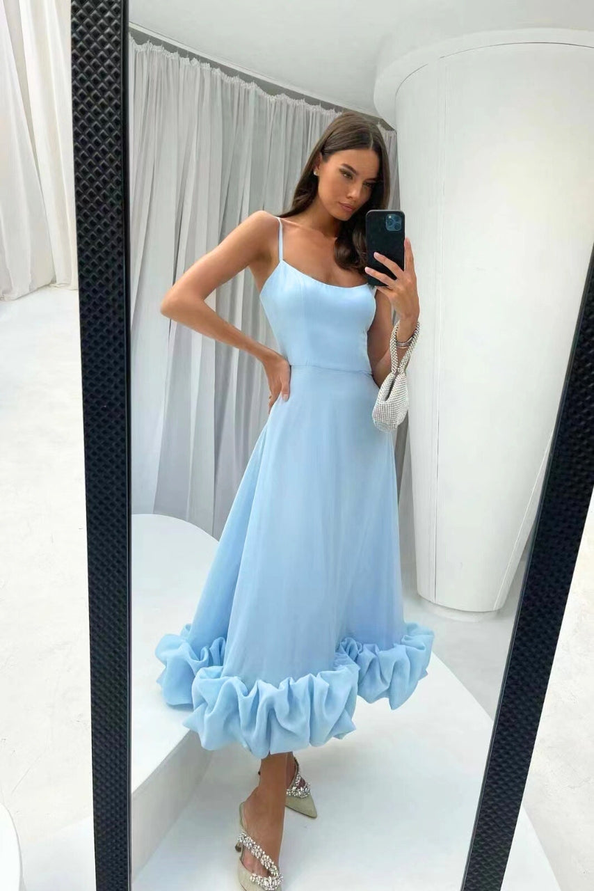 Ruffle Hem Homecoming Dress