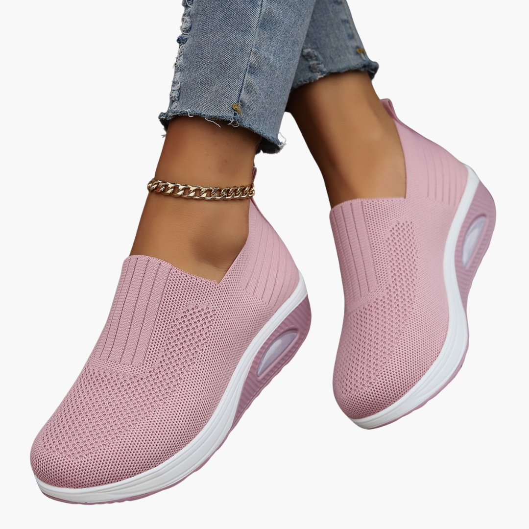 Knit Slip-On Air Cushion Platform Sneaker