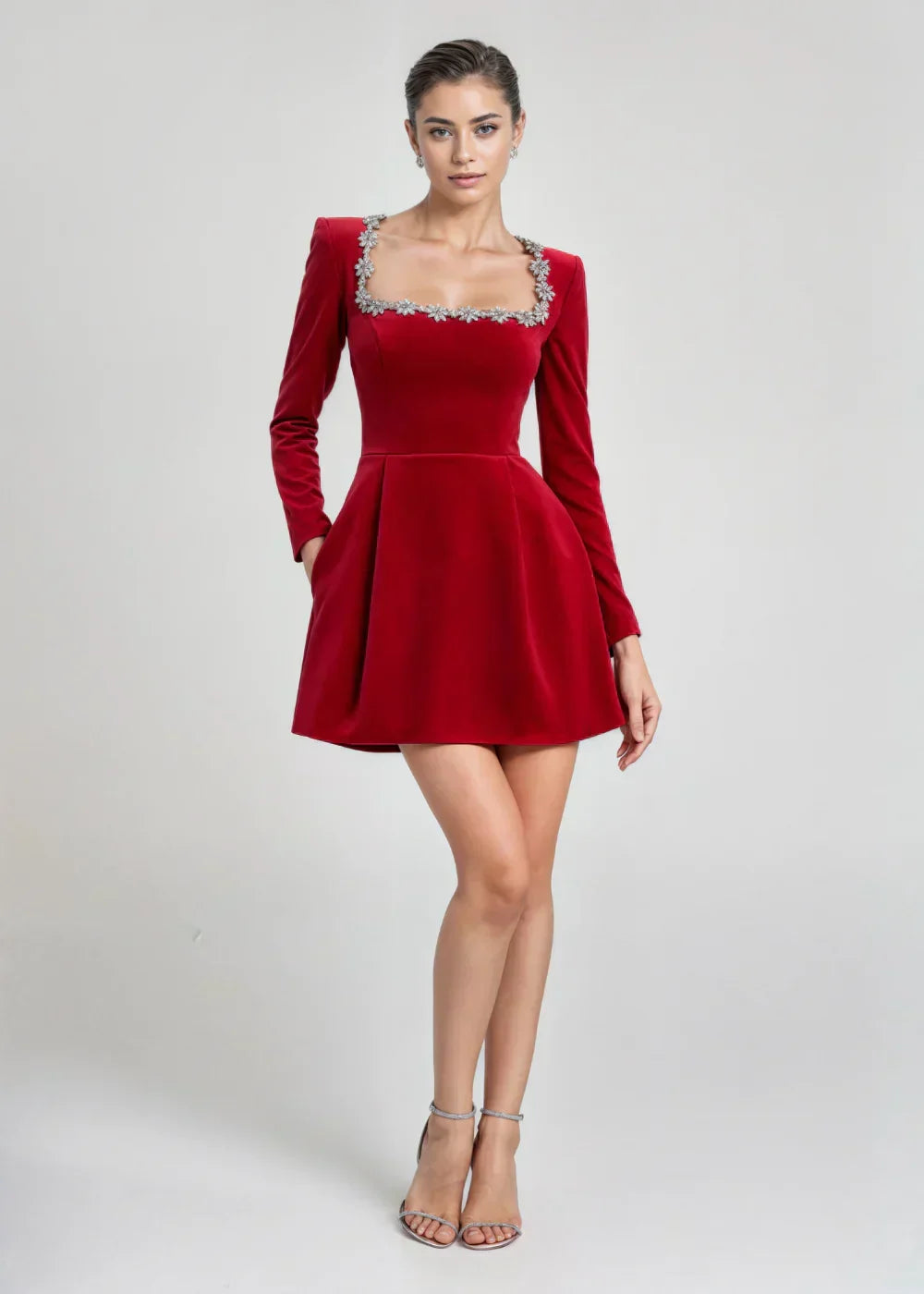 Amalie | Velvet Mini Dress