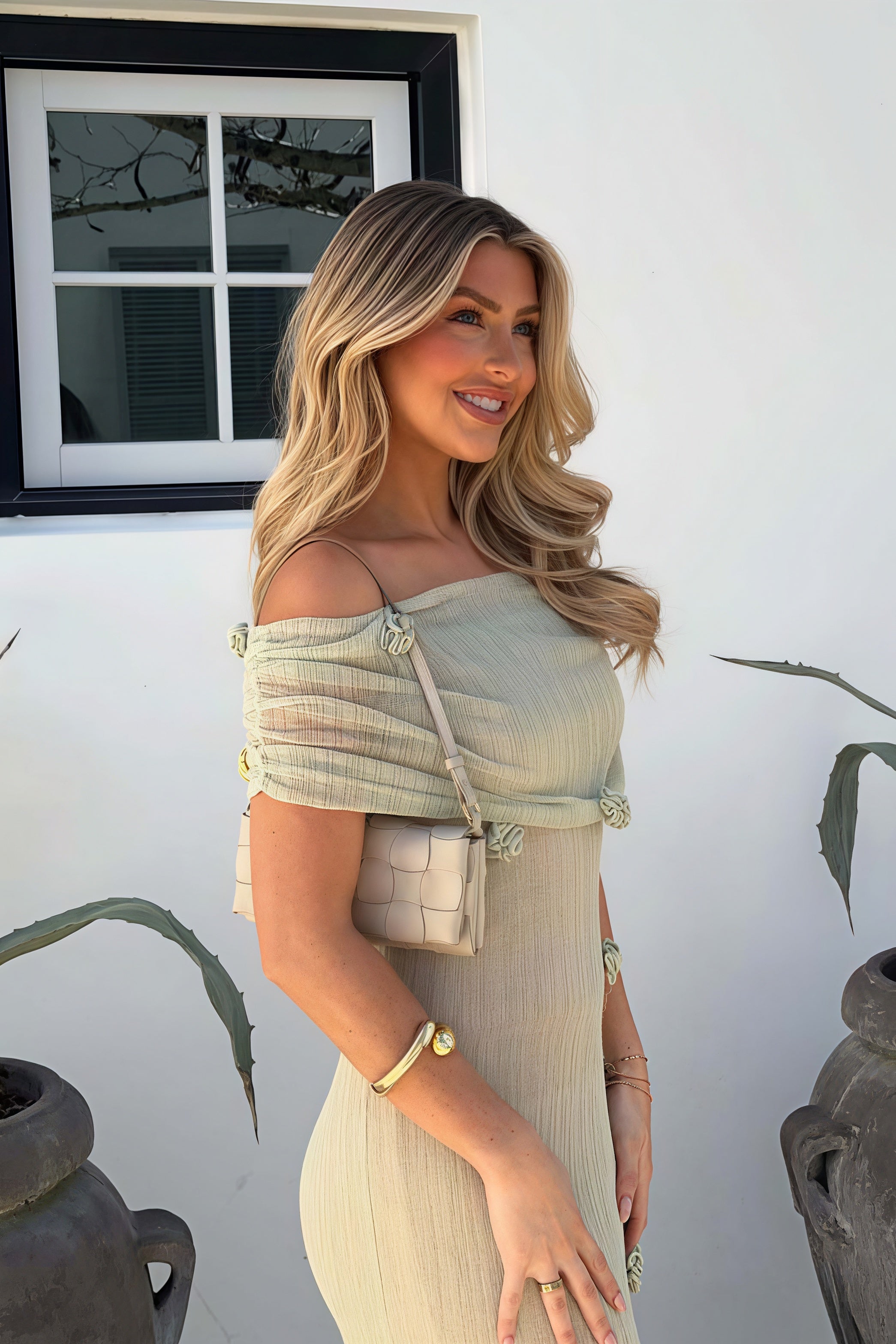 Elegant 3D Floral Off Shoulder Maxi Vacation Dress