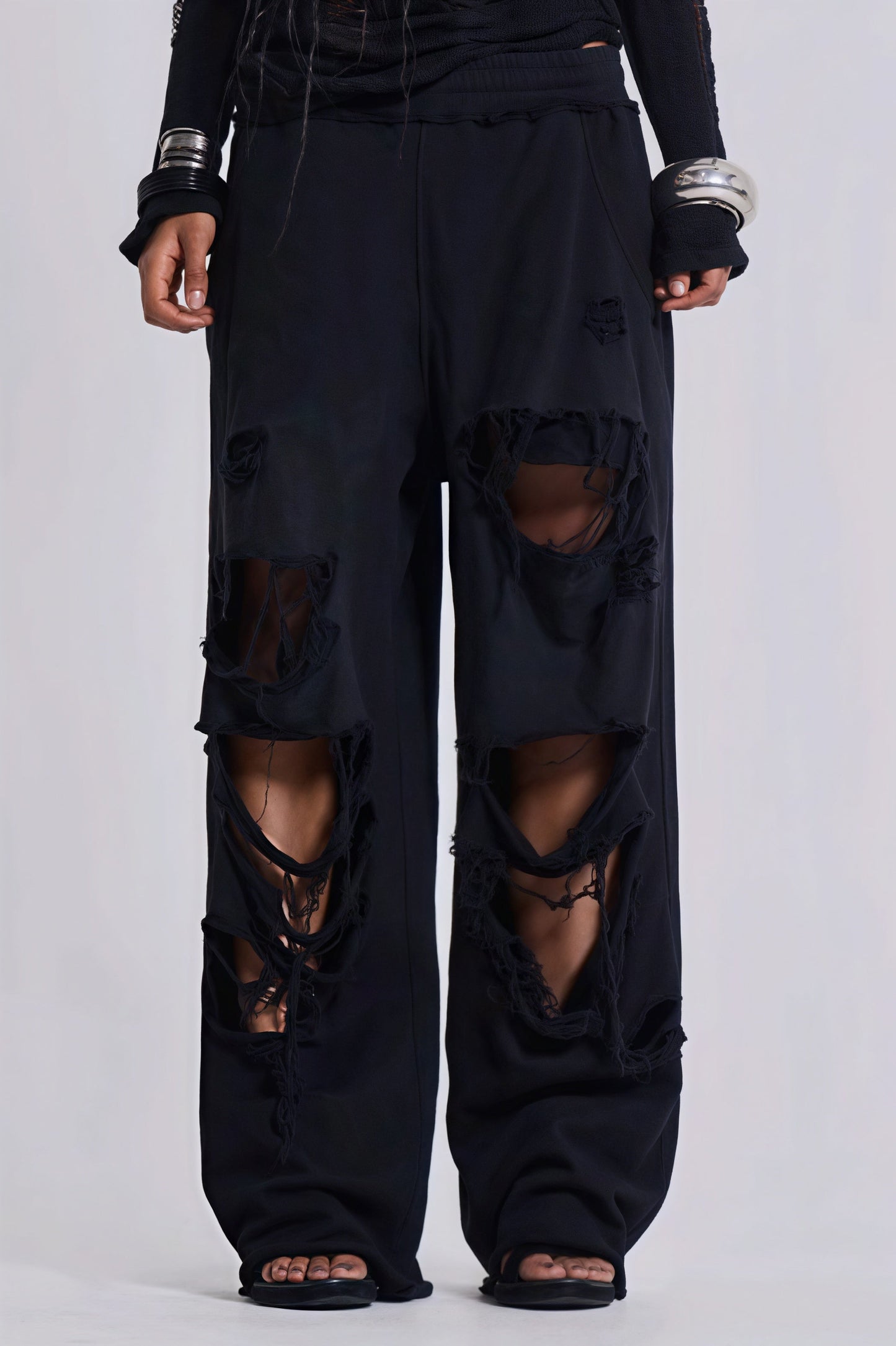 Street Style Loose Ripped Pants