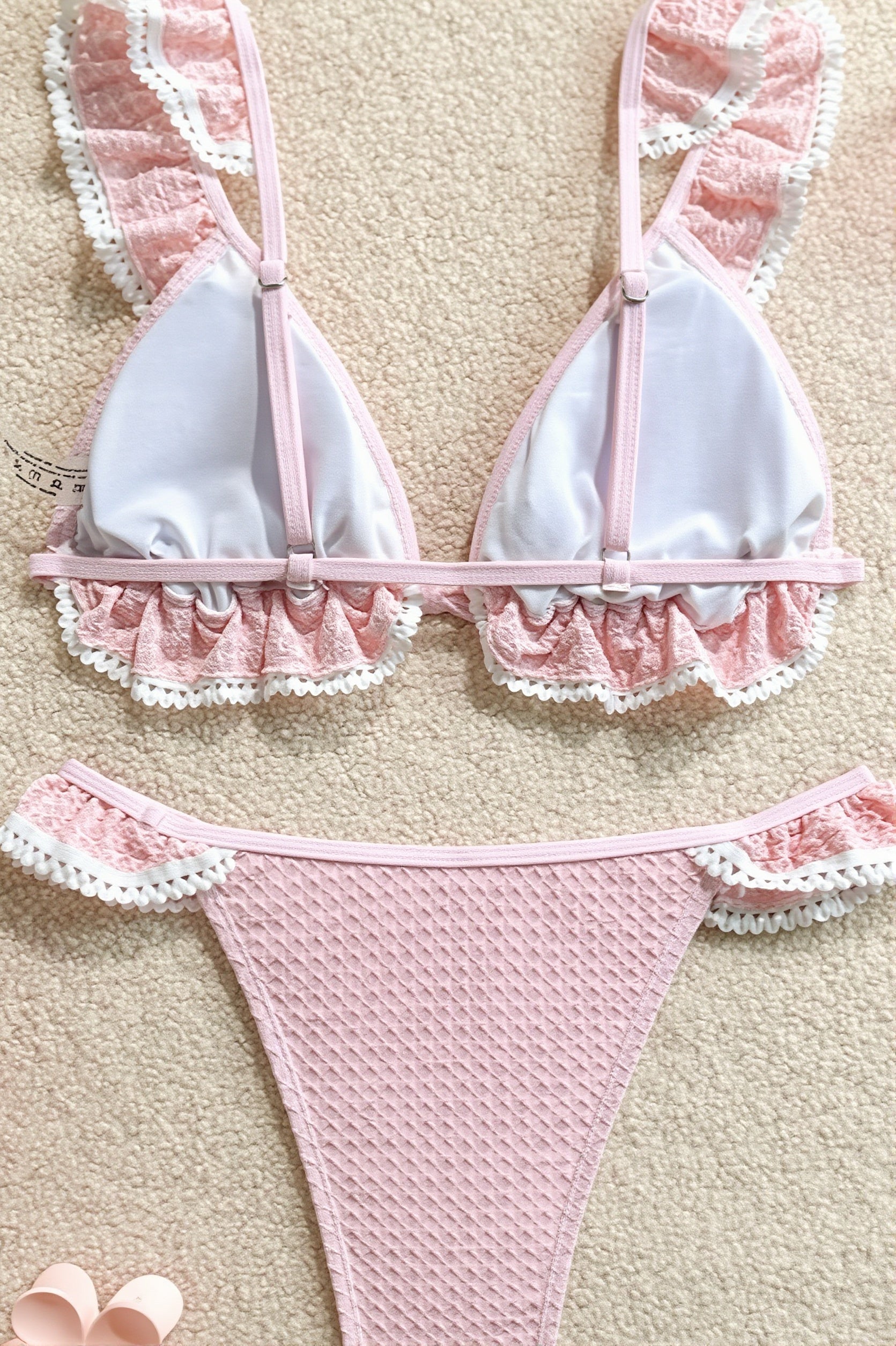 Lace Ruffle Sweet Bikini Set