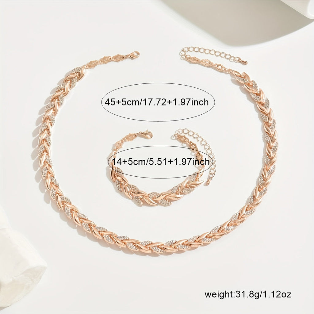 Sheila - Elegant Glass Rhinestone Fish Tail Set