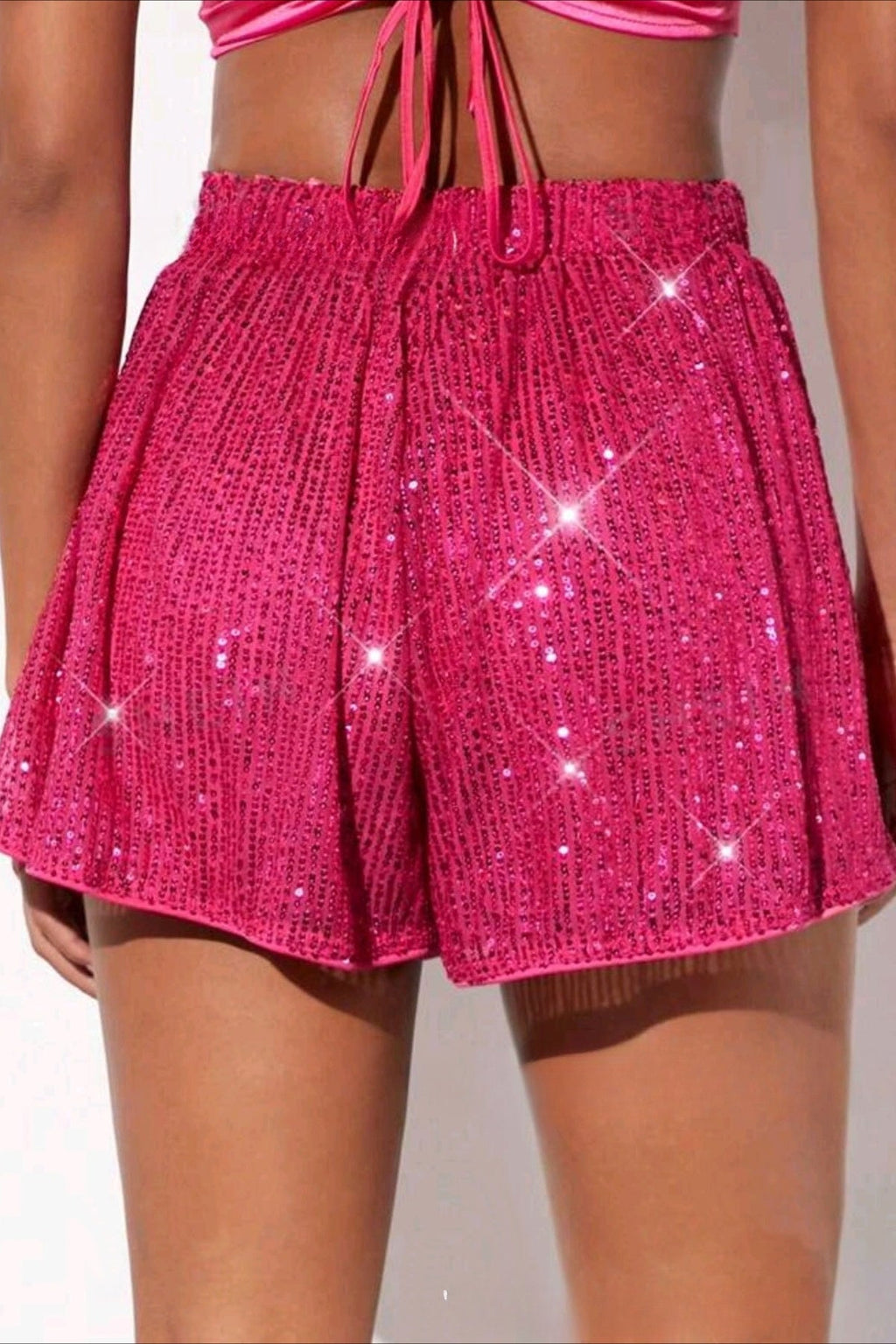Y2K Sparkly Sequin Black Shorts
