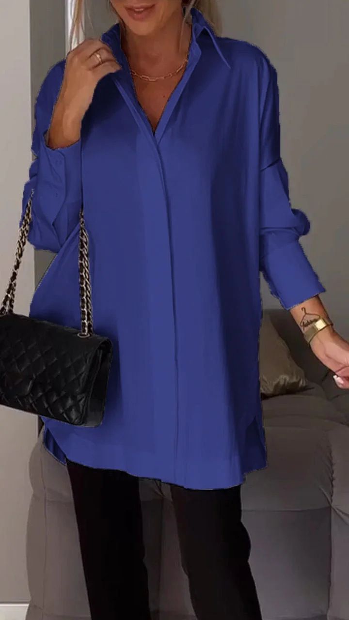 Informal Unpredictable Pullover Extended Sleeve Blouse