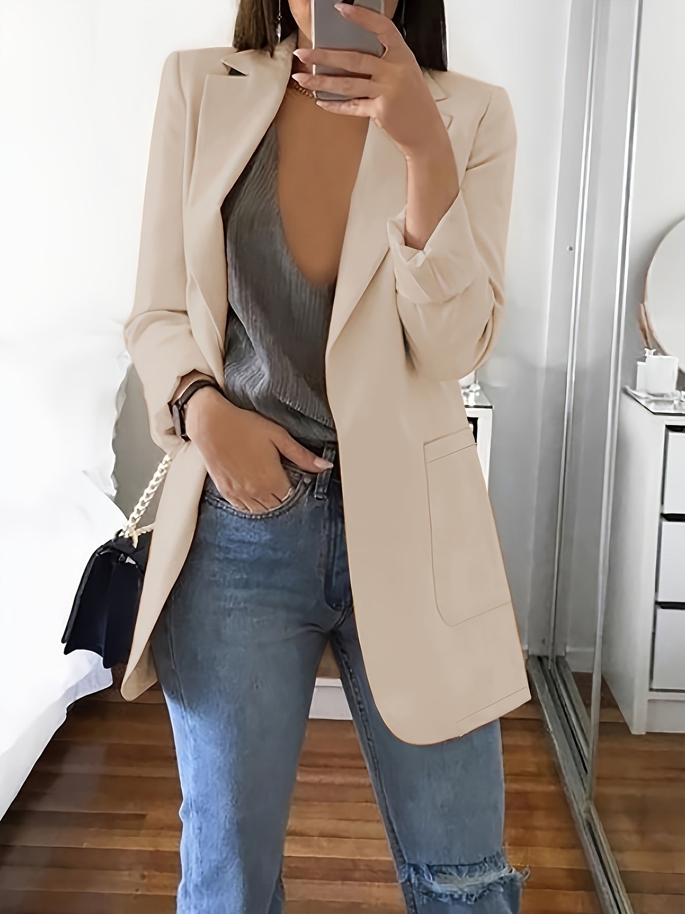 Elegant Tailored Longline Blazer for Business