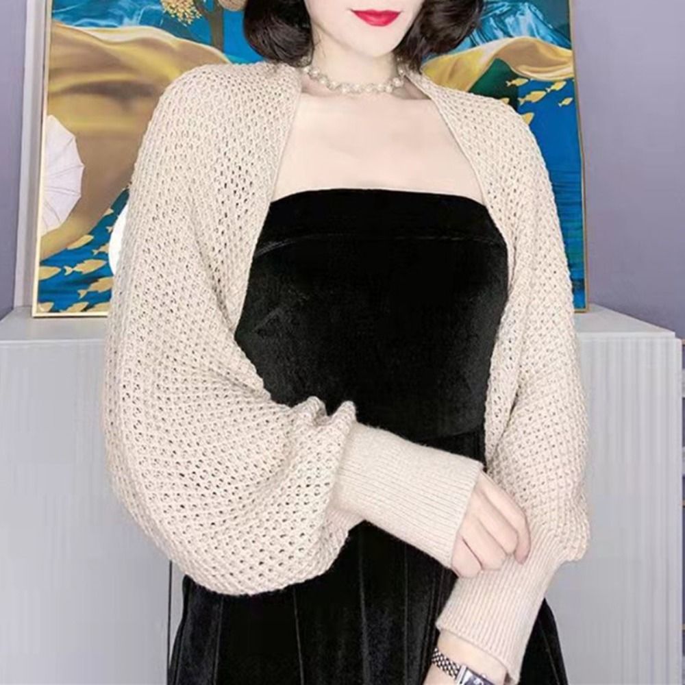 Plain Hue Slim Sun Protection Korean Fashion Extended Knitted Cardigan – view 2