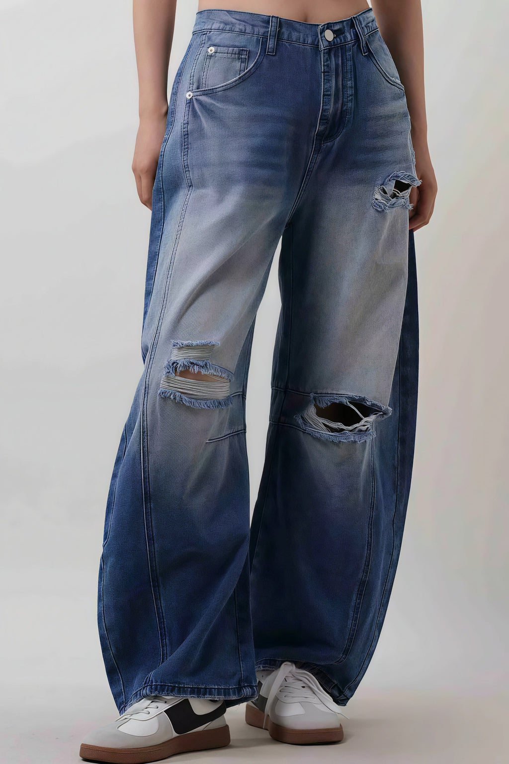 Vintage Distressed Heavy Loose Jeans