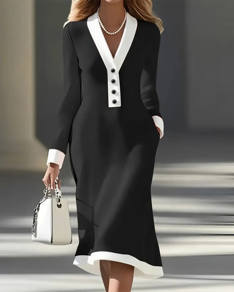 Lynethe | Stylish Long-Sleeve Dress