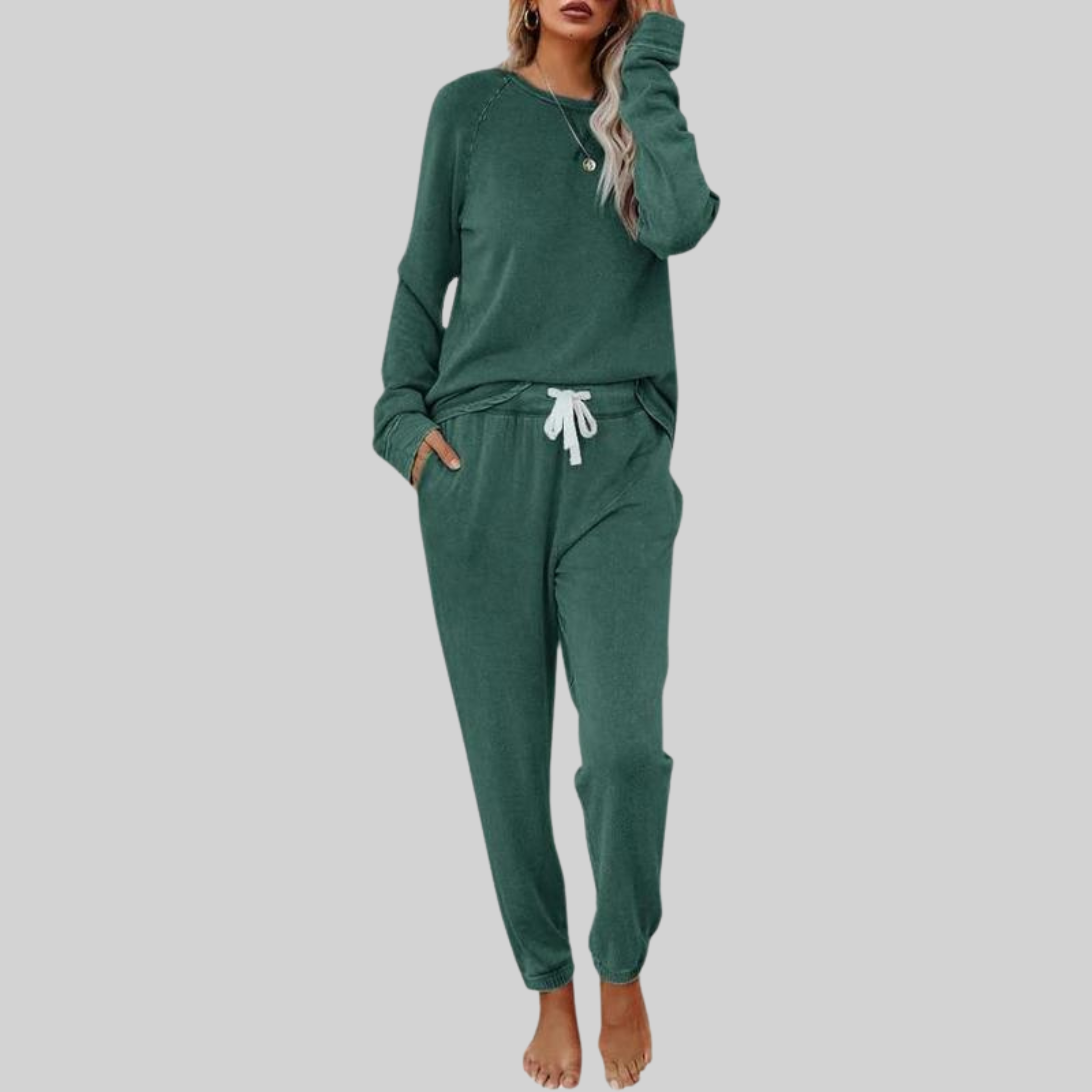 Long Sleeve Jogger Two Piece Set for Casual Style