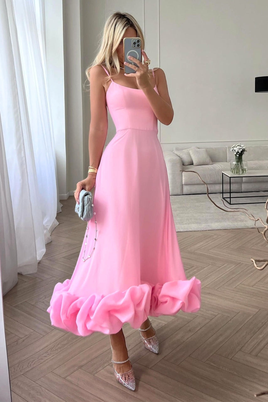 Ruffle Hem Homecoming Dress