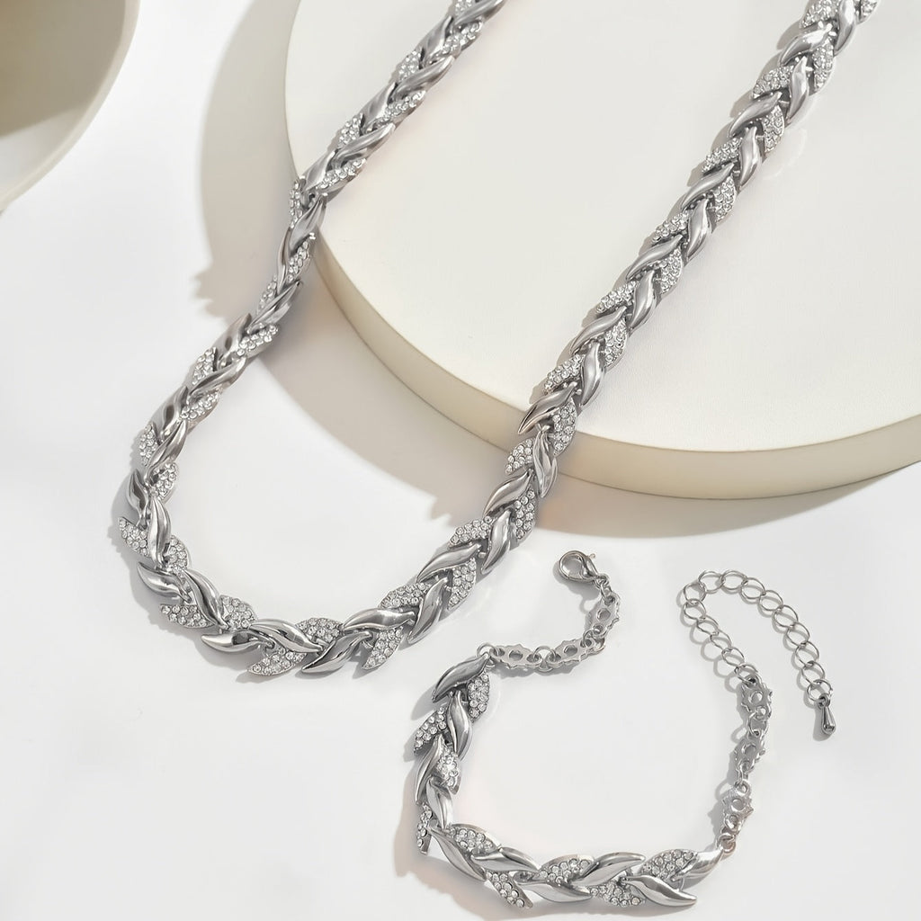 Sheila - Elegant Glass Rhinestone Fish Tail Set