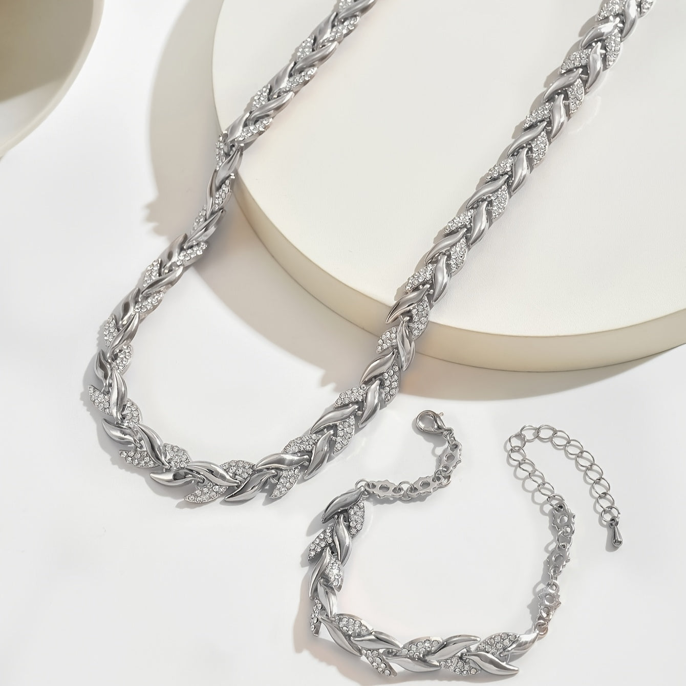 Sheila - Elegant Glass Rhinestone Fish Tail Set