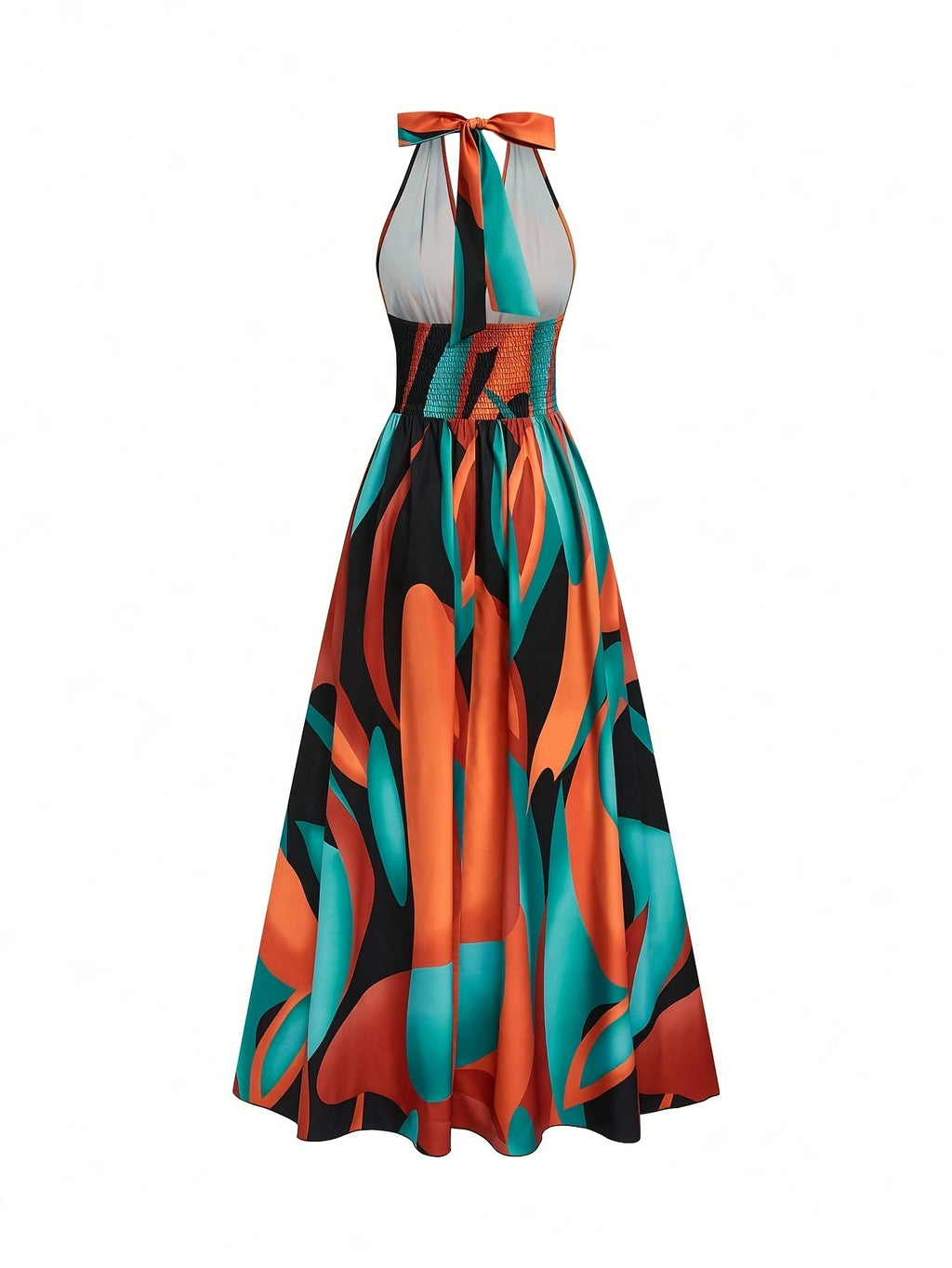 Boho Backless Sleeveless Floral Maxi Dress