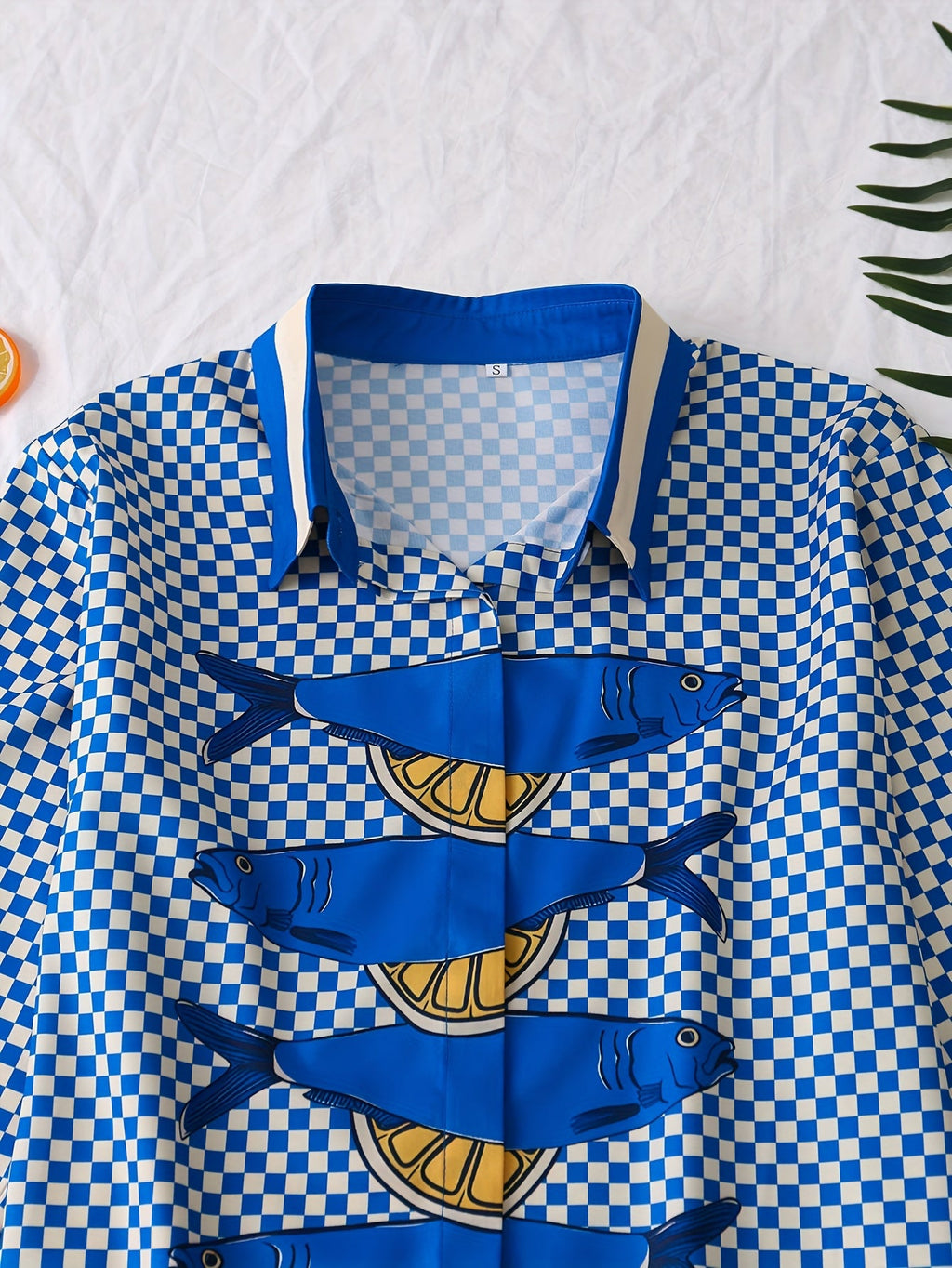 Checkered Print Two Piece Set for Beach Vacation