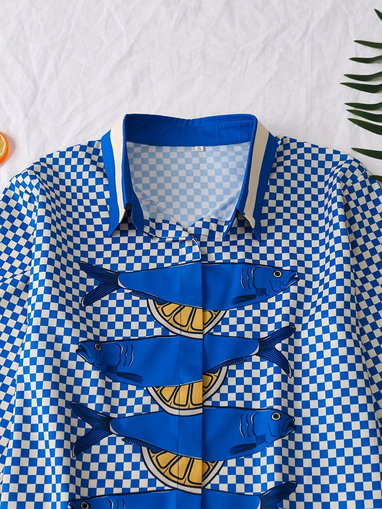 Checkered Print Two Piece Set for Beach Vacation