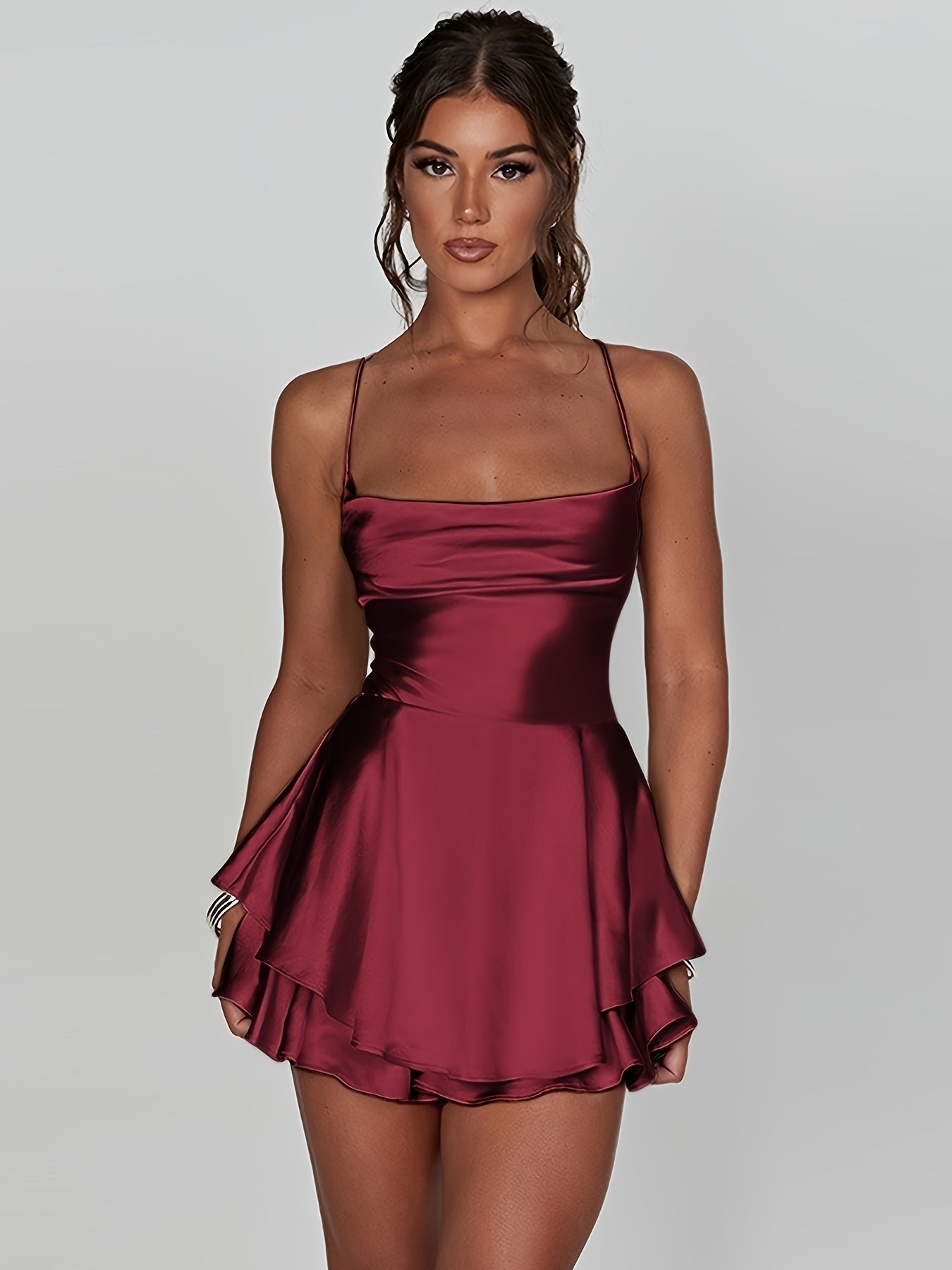 Ruched Fit and Flare Homecoming Dress