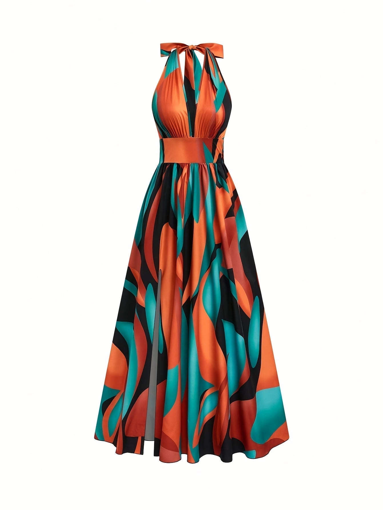Boho Backless Sleeveless Floral Maxi Dress