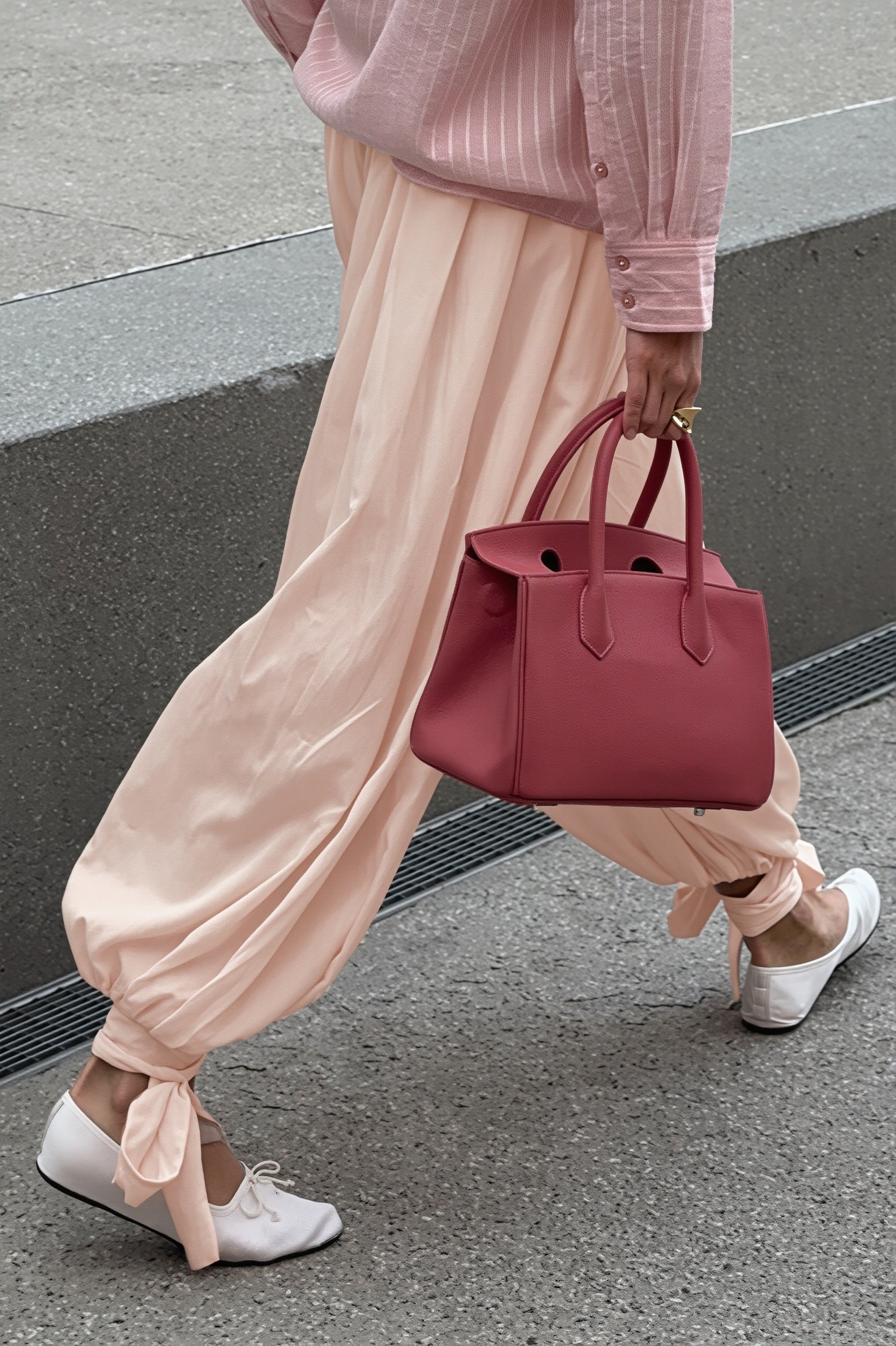 Elegant Loose Tie Harem Pants