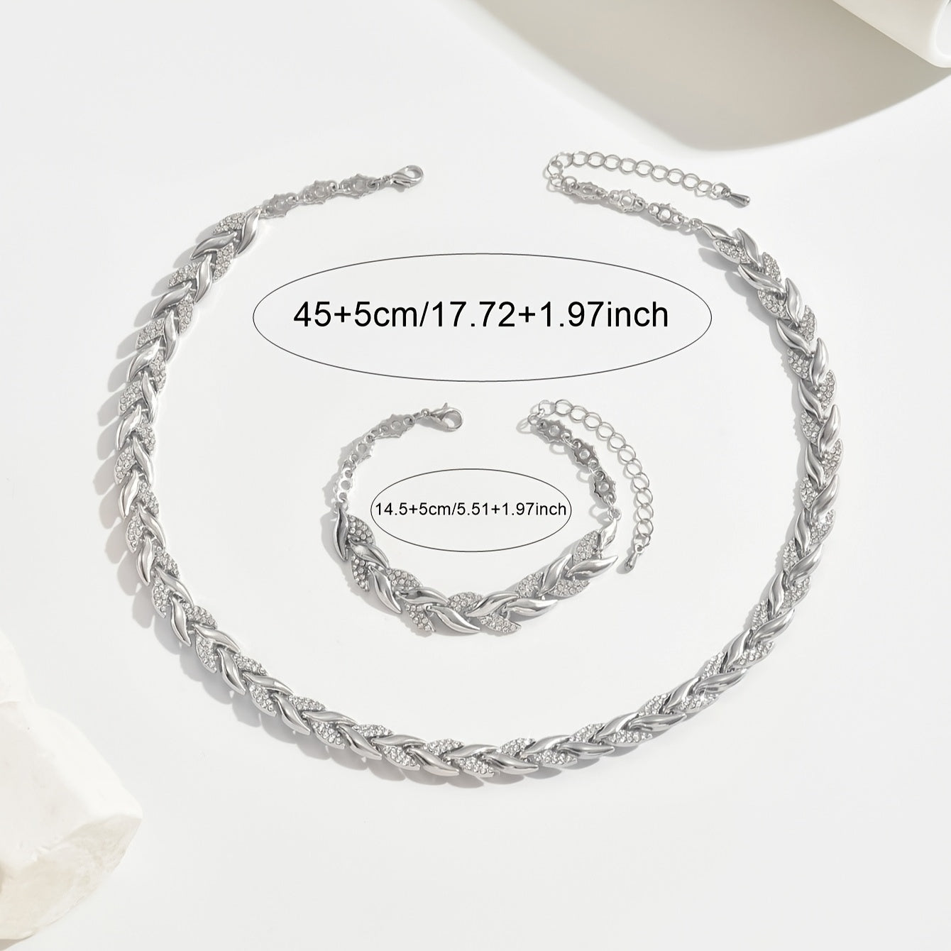 Sheila - Elegant Glass Rhinestone Fish Tail Set