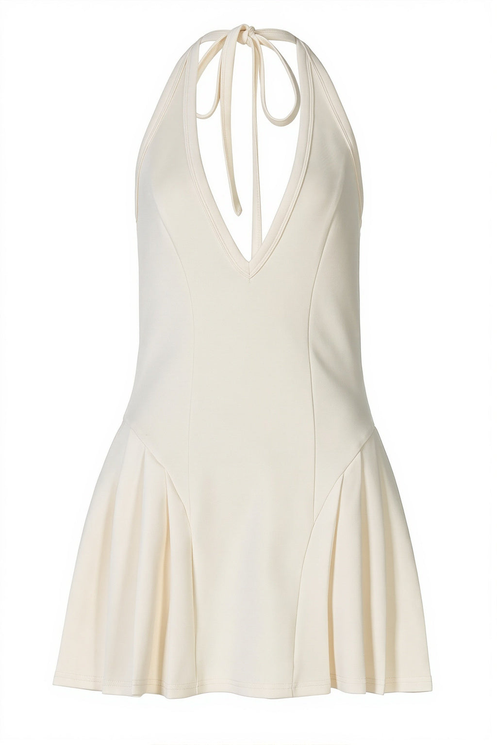 Chic Solid Ruffle Waist Bodycon Mini Dress
