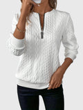 Nora | Women's Cable Knit Quarter-Zip Sweater
