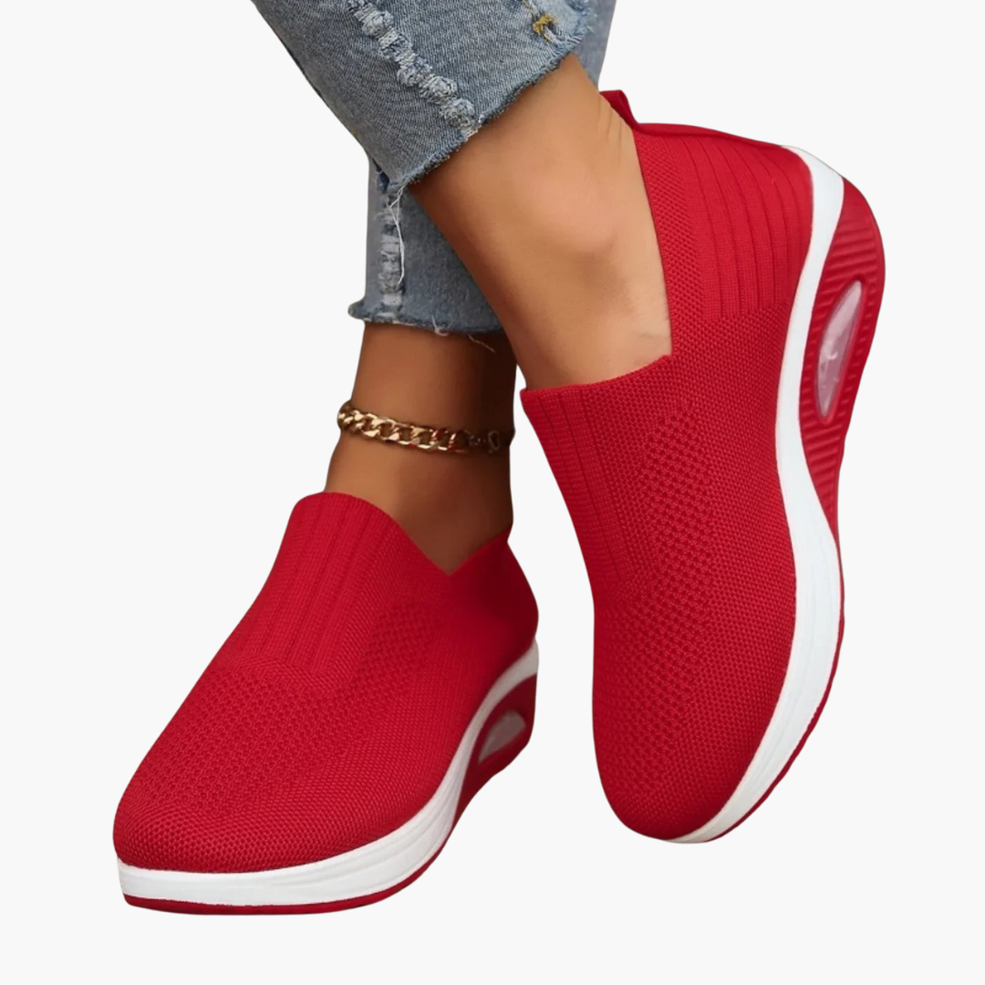 Knit Slip-On Air Cushion Platform Sneaker