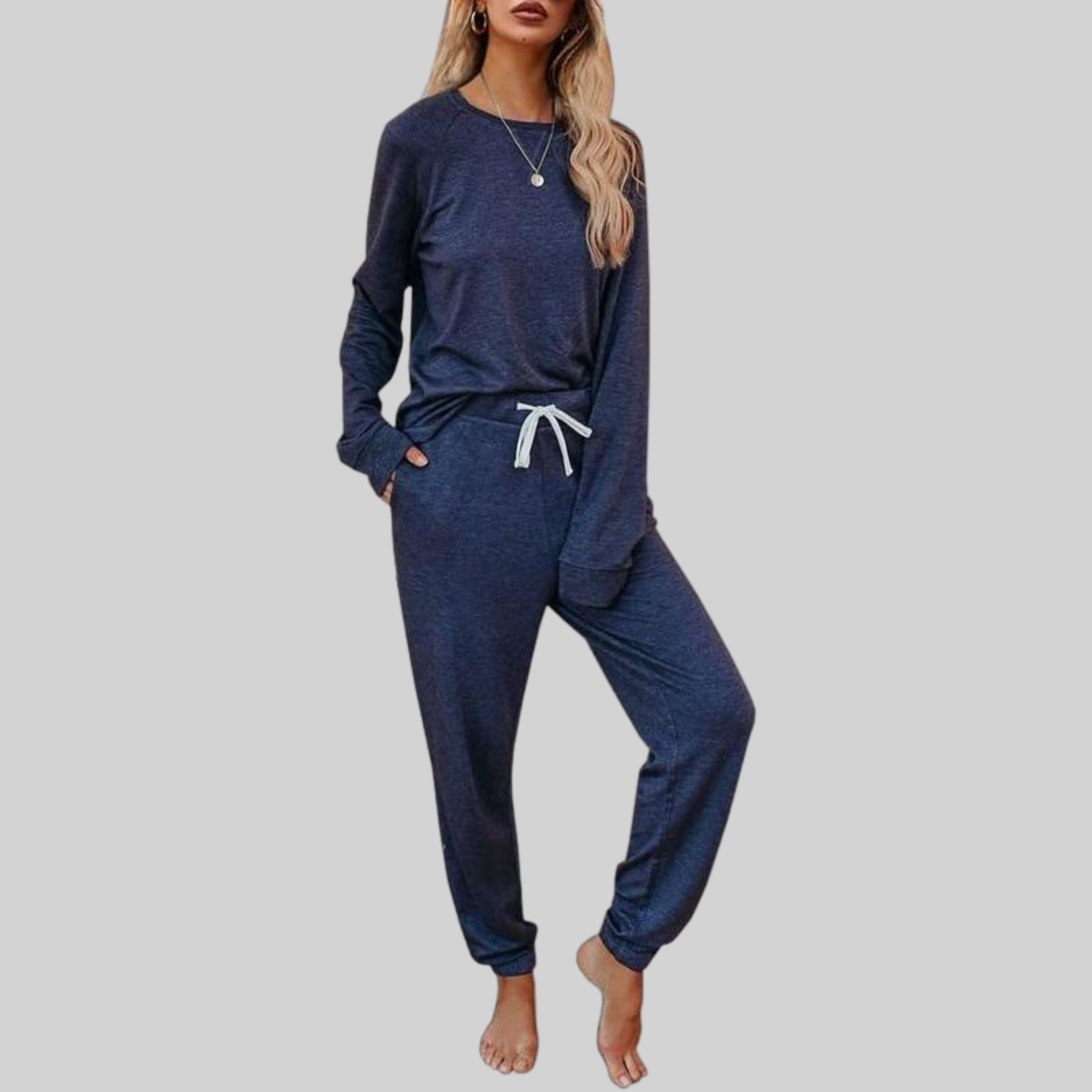 Long Sleeve Jogger Two Piece Set for Casual Style