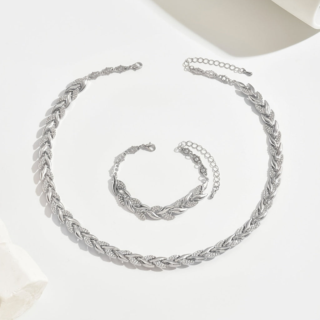 Sheila - Elegant Glass Rhinestone Fish Tail Set