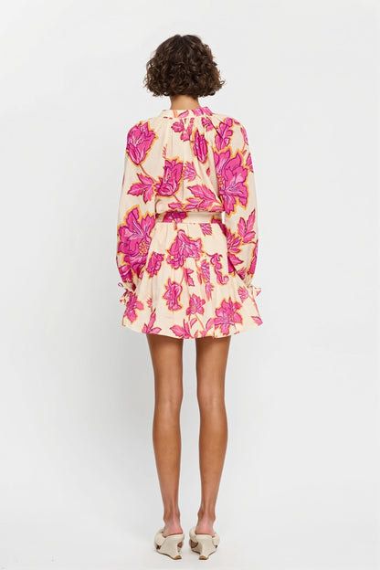 Sexy All Over Print Long Sleeve Slim Mini Dress