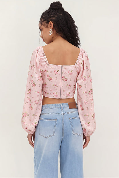 Elegant Floral Long Sleeve Blouse