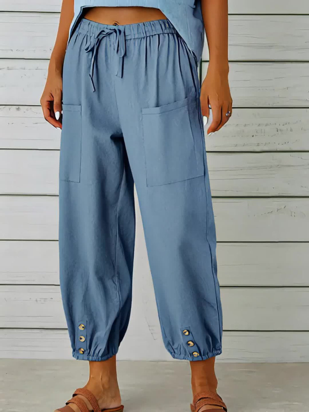 Wide Leg Capri Pants
