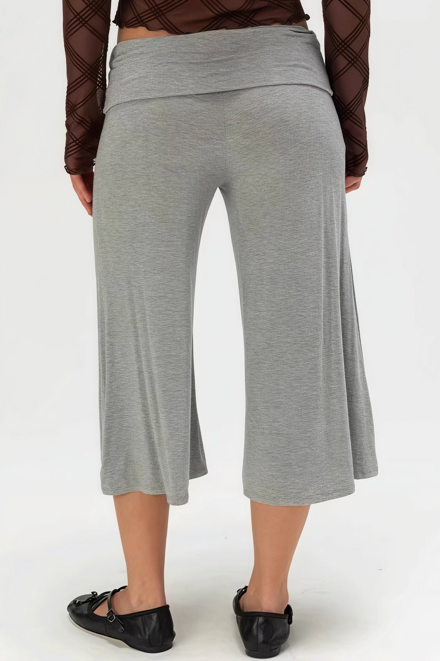 Solid Color High Waist Casual Pants