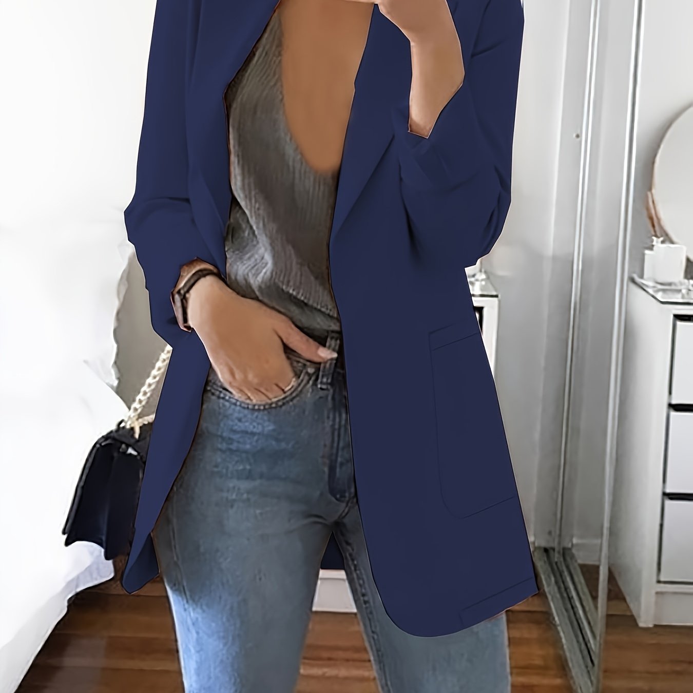 Elegant Tailored Longline Blazer for Business