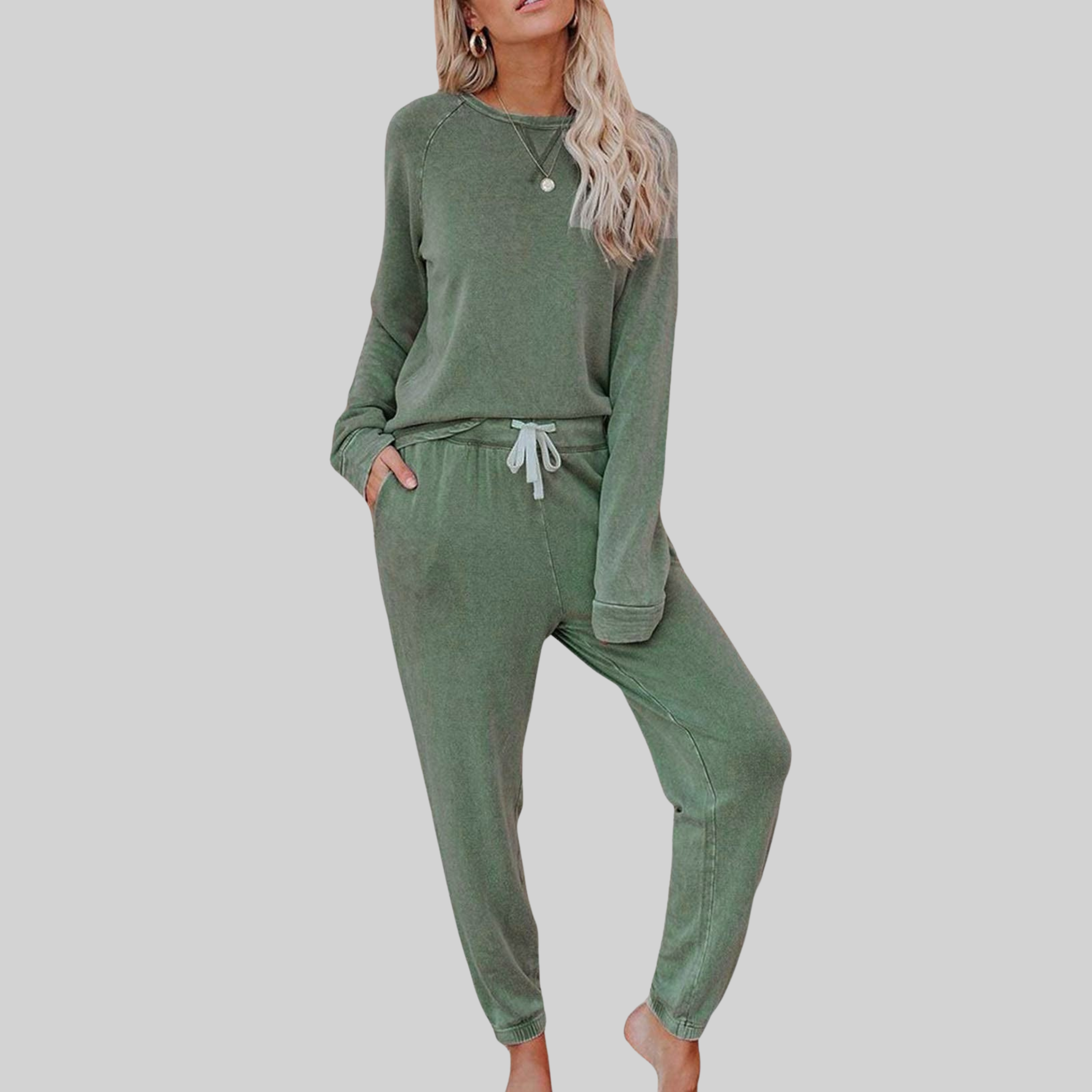Long Sleeve Jogger Two Piece Set for Casual Style