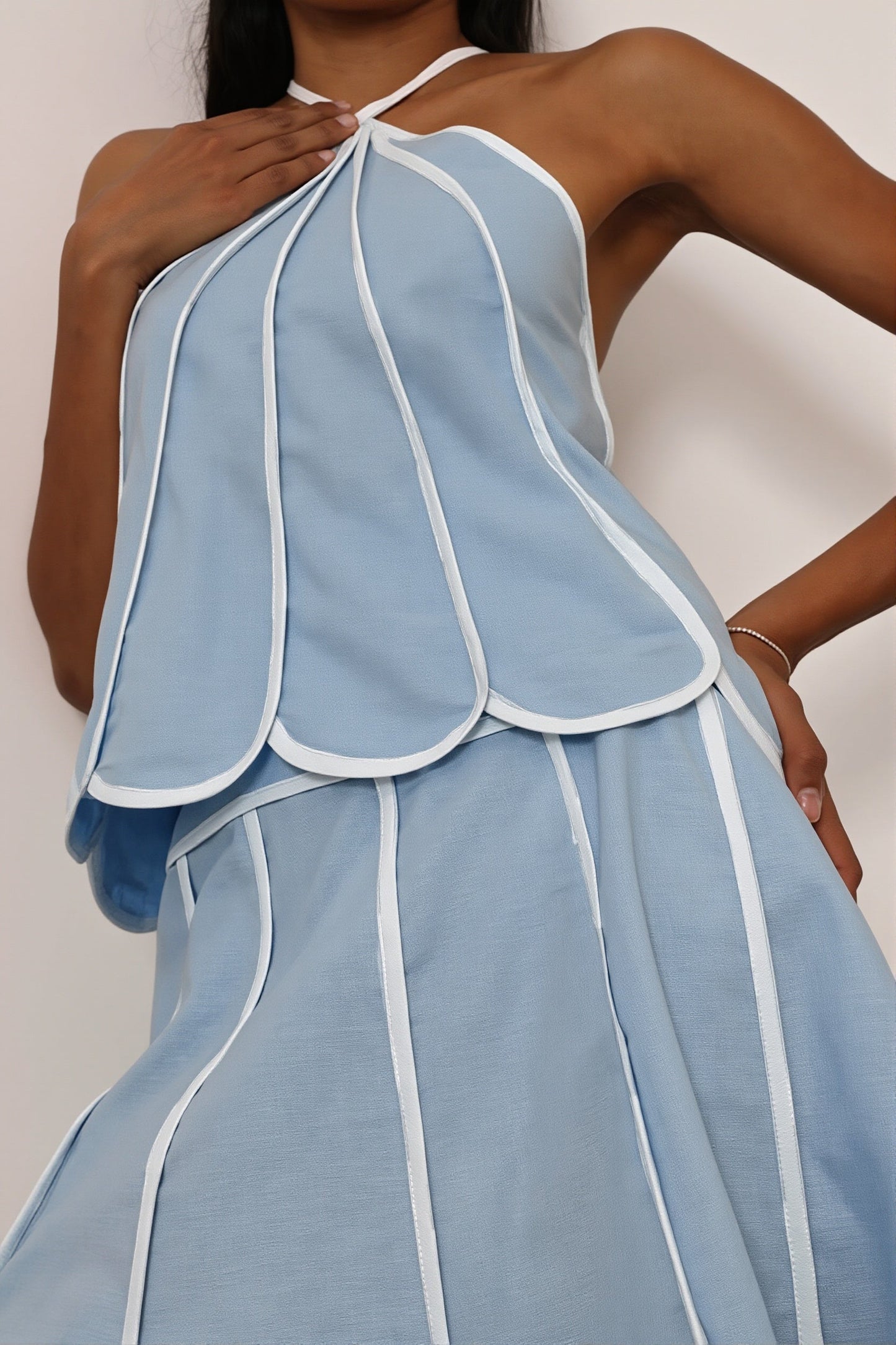 Sexy Halter Backless Sleeveless Top Bodycon Skirt Sets