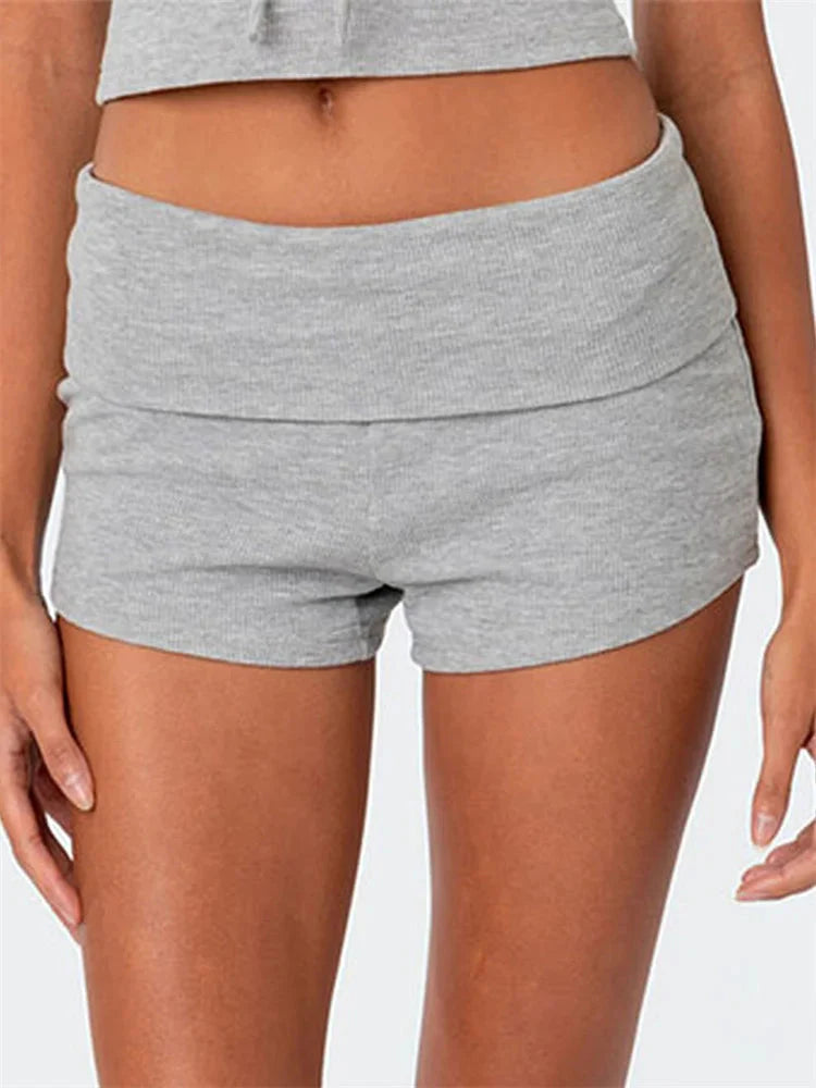 Solid Striped Pajama Sleep Short