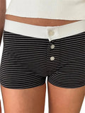 Floral Striped Pajama Sleep Short