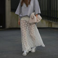 Beachwear Floral Lace Lotshop Edge Perspective Long Skirt