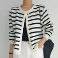 Antique Banded Baggy Knitting Plain Knit Cardigan